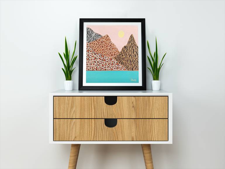 Original Pop Art Landscape Painting by Oksana Shvets