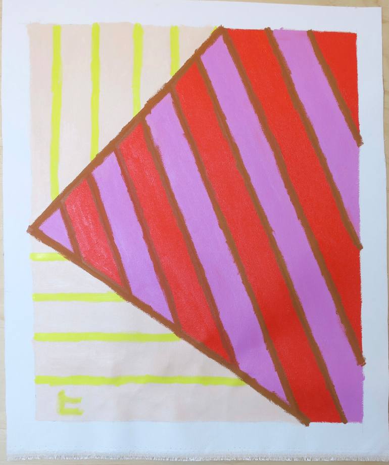 Original Minimalism Geometric Painting by Hikaru Otsuka