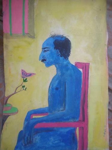 Print of Expressionism Portrait Paintings by Subhajit Roy Chowdhury