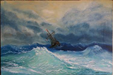 Original Sailboat Paintings by Rinat Galyautdinov