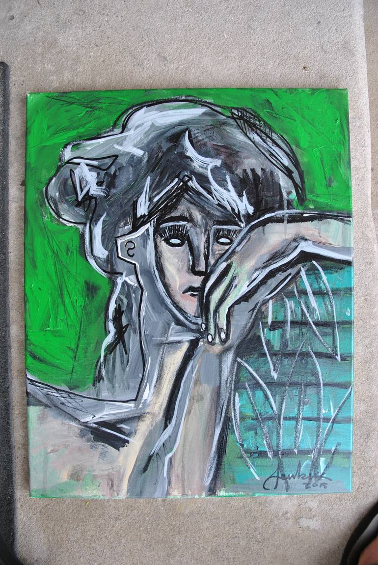 Original Expressionism Women Painting by Joshua Jenkins