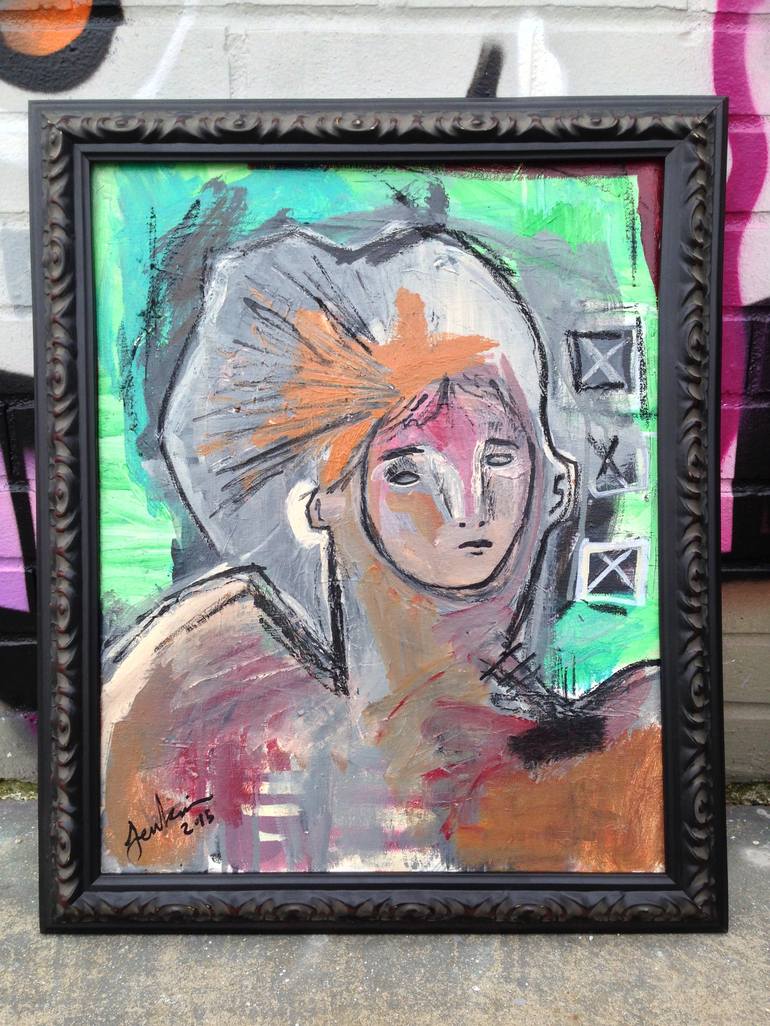 Original Expressionism People Painting by Joshua Jenkins