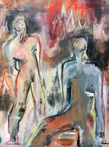 Original Abstract Expressionism Nude Paintings by Joshua Jenkins