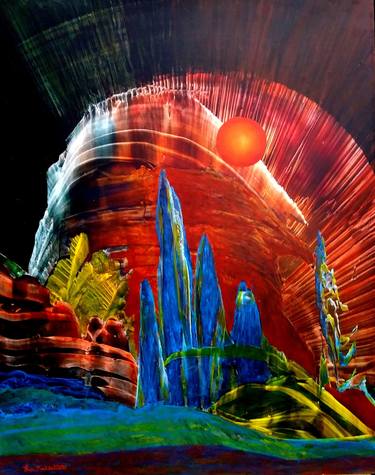 Print of Expressionism Outer Space Paintings by Lonnie Pelletier