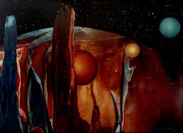 Print of Expressionism Outer Space Paintings by Lonnie Pelletier
