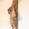 I offer the hanging sculpture of unknow wood (old busch) on the old patined oak plate with the old rusted hinge, and with the surface treatment (matt varnish) without any new cuts. The sculpture is humidity stabilized, manually cleaned, without the surface treatment leaved originaly.