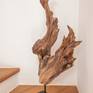 I offer decorative acacia sculpture on the black steel stand, humidity stabilized, manually cleaned, suitable especially to the Interior with surface treatment (matt). The long time and weathering caused on the wood a unique structure and shape. Sculpture can be an original complement to the modern interiors.