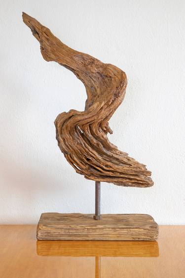 Oak decorative sculpture -  "Little part of the flow" thumb