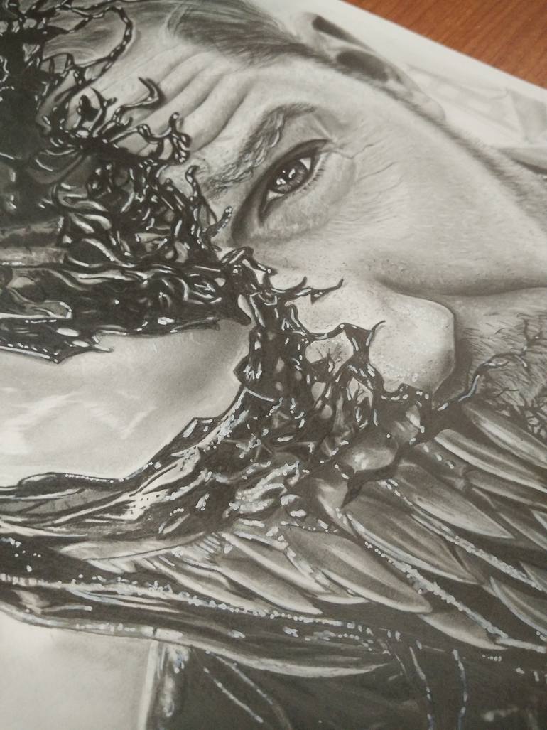 Original Photorealism People Drawing by Jose Maria Martinez Garcia