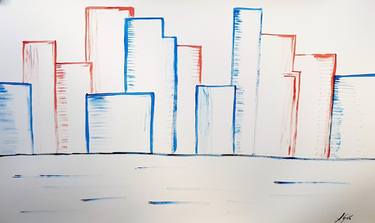 Print of Conceptual Cities Paintings by Luisa Grillo
