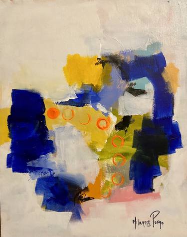 Original Abstract Expressionism Abstract Paintings by Milagros Pongo