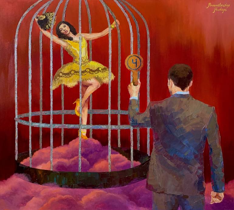 Original Figurative Men Paintings by Nicole Vishnevetska