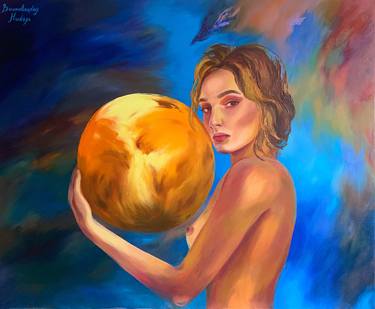 Print of Surrealism Outer Space Paintings by Nicole Vishnevetska