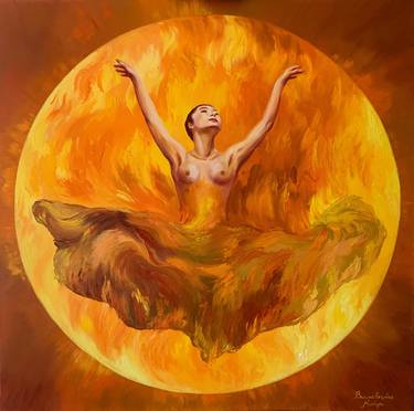 Original Figurative Outer Space Paintings by Nicole Vishnevetska
