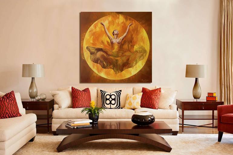 Original Figurative Outer Space Painting by Nicole Vishnevetska