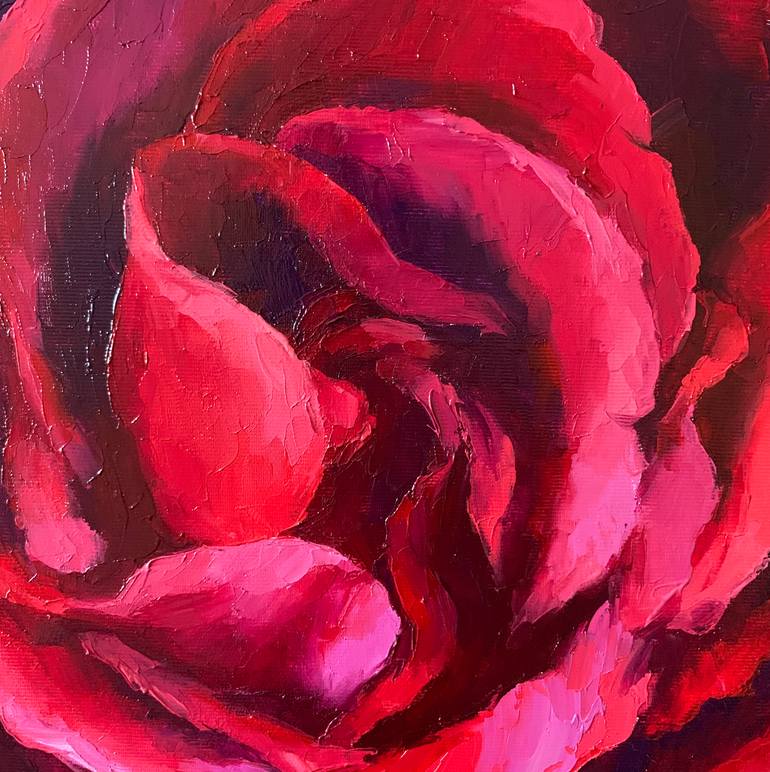 Original Minimalism Floral Painting by Nicole Vishnevetska