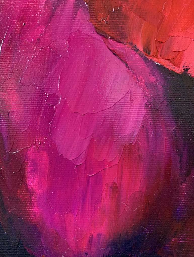 Original Minimalism Floral Painting by Nicole Vishnevetska