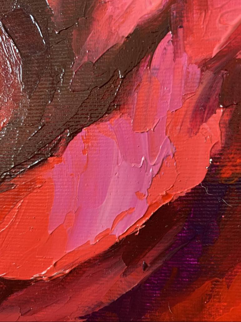 Original Minimalism Floral Painting by Nicole Vishnevetska