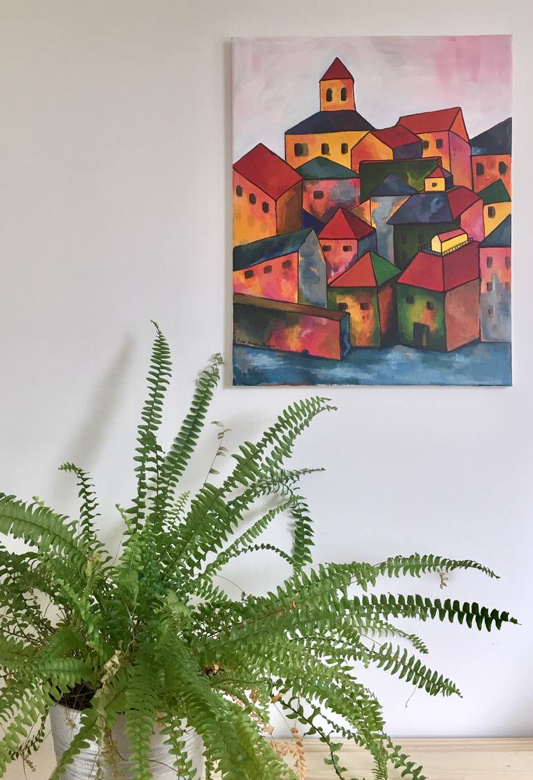 Original Expressionism Architecture Painting by Raquel Poncela Jiménez