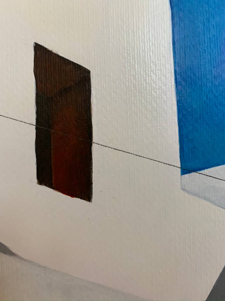 Original Conceptual Geometric Painting by Raquel Poncela Jiménez