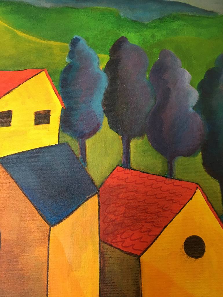 Original Conceptual Landscape Painting by Raquel Poncela Jiménez