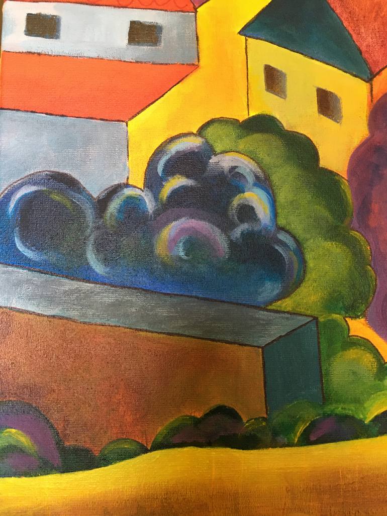 Original Conceptual Landscape Painting by Raquel Poncela Jiménez
