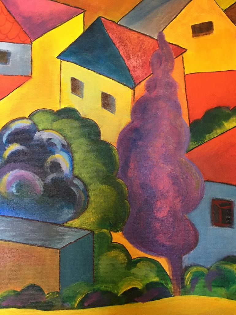 Original Conceptual Landscape Painting by Raquel Poncela Jiménez