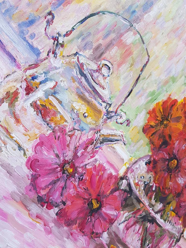 Original Fine Art Floral Painting by Alena Larkina