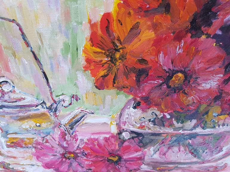 Original Fine Art Floral Painting by Alena Larkina