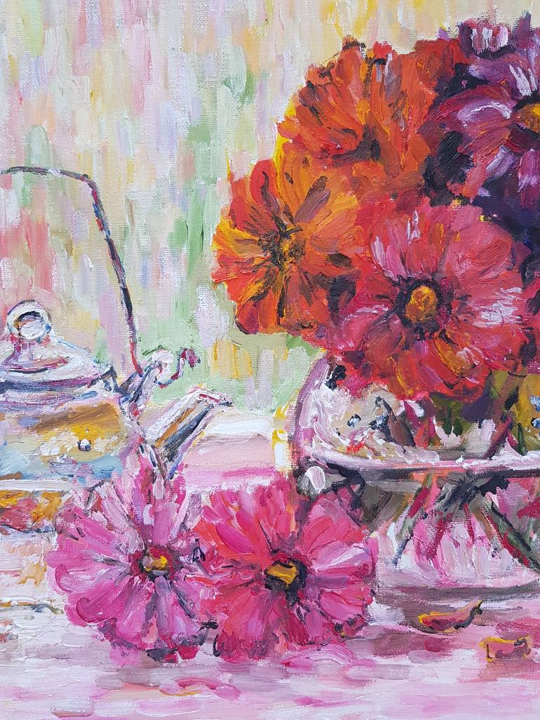 Original Fine Art Floral Painting by Alena Larkina