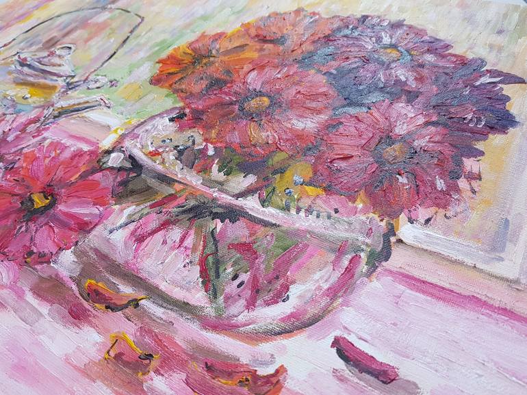 Original Fine Art Floral Painting by Alena Larkina