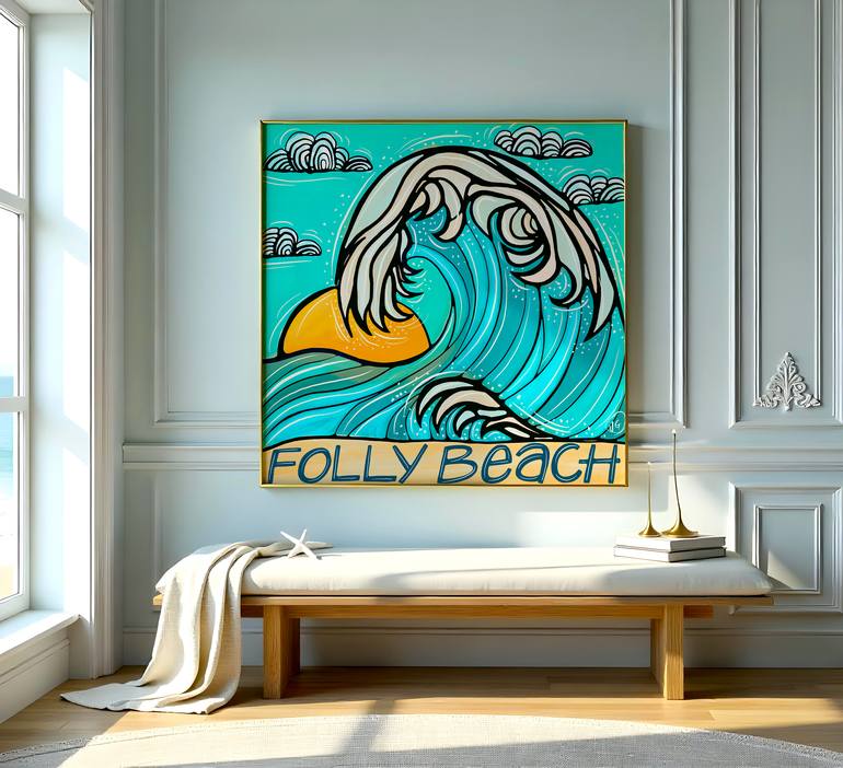 Original Conceptual Beach Digital by Atelier Vero Artist Veronique Godbout