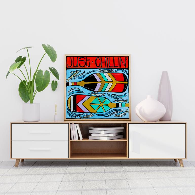 Original Conceptual Travel Painting by Atelier Vero Artist Veronique Godbout