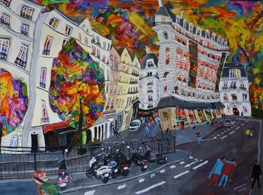 Original Expressionism Cities Paintings by Michael Gutteridge