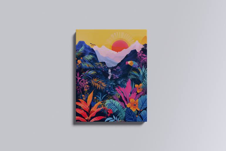 Original Abstract Expressionism Landscape Digital by Majed Alshehri