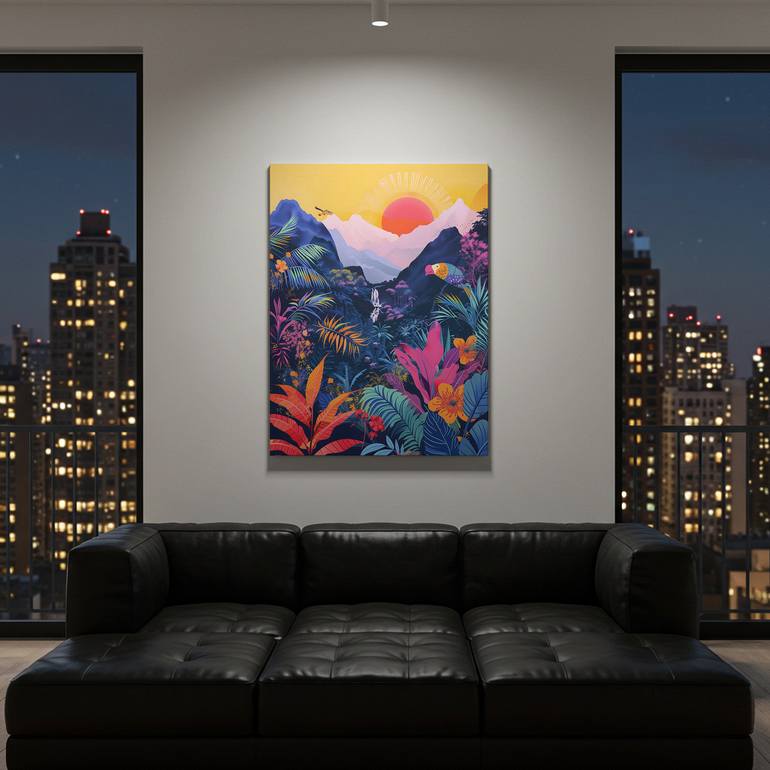 Original Abstract Expressionism Landscape Digital by Majed Alshehri