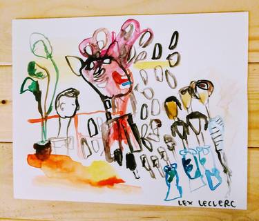 Original Expressionism Children Paintings by Lex Leclerc