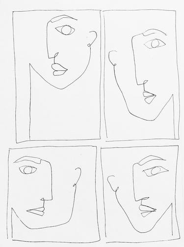 Print of Abstract People Drawings by Nina Suh Lance