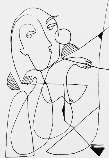 Print of Abstract People Drawings by Nina Suh Lance