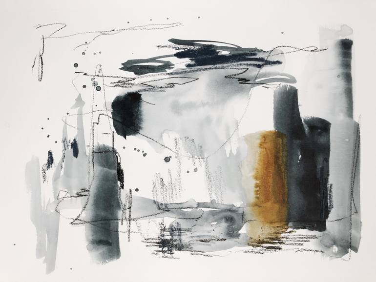 Original Abstract Expressionism Abstract Painting by Nina Suh Lance