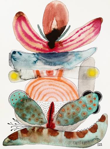 Print of Abstract Botanic Paintings by Nina Suh Lance