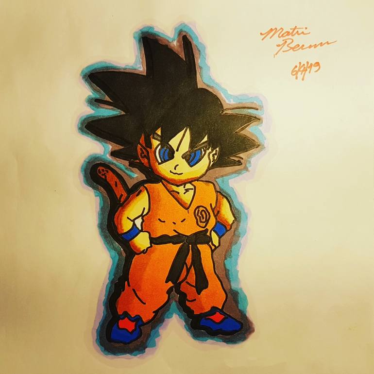 Son Goku(Kakarot) from Dagon Ball Z(kid) Drawing by Matei Benescu | Saatchi  Art