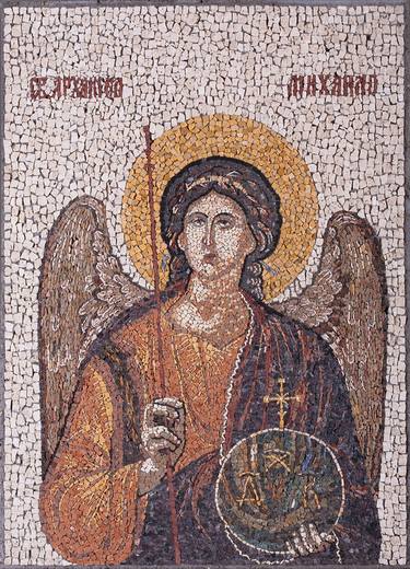 St. Michael the Archangel, natural stone mosaic thumb