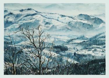 Winter landscape, aquarelle thumb