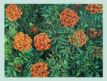 Marigolds, aquarelle thumb