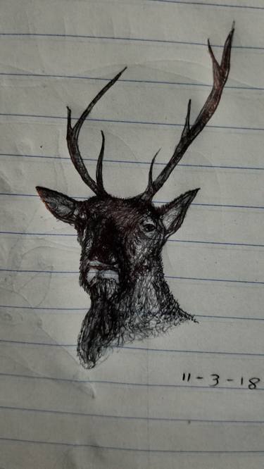 stag head with antlers thumb