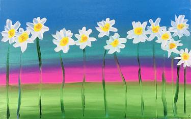 Original Abstract Floral Paintings by Carolyn Cole
