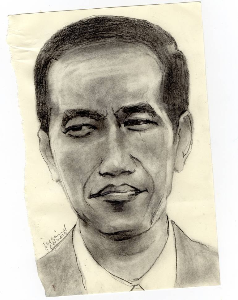 Potrait Of Mr. Joko Widodo Drawing By Jerswind Hwang | Saatchi Art