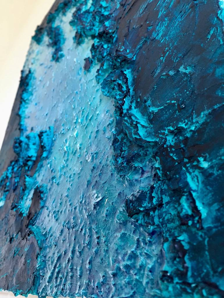 Abstract Modern Art painting with mixed madie and resin on canvas Drawing  by Serdar Bayriyev