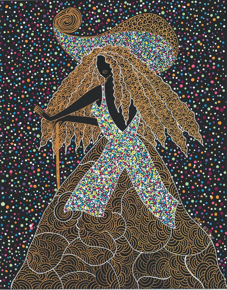 Original Figurative Women Paintings by Daphné Essiet